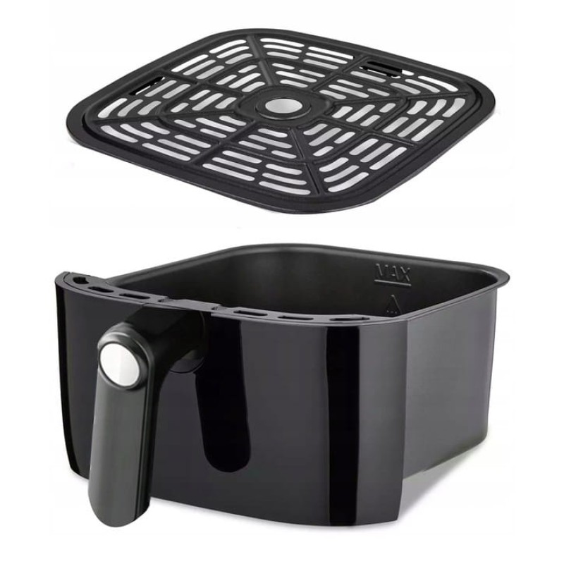 Friteuza cu aer cald Floria ZLN8009 Neagra, putere 1360W, Capacitate 6 Litri, temperatura reglabila