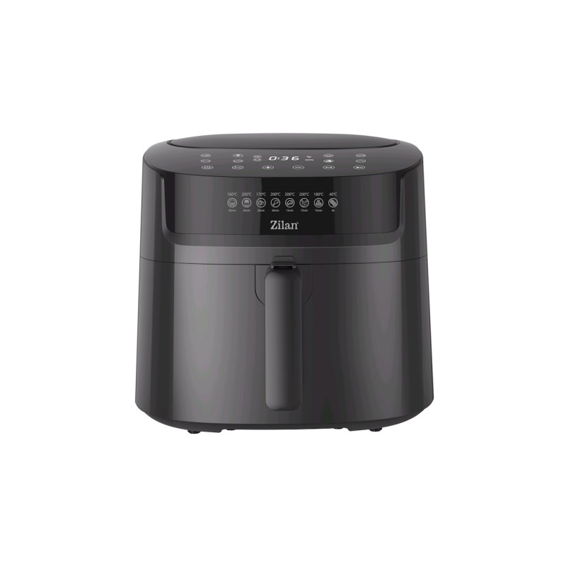 Friteuza cu aer cald Zilan ZLN7999 Negru, putere 1800 W, ecran digital, panou cu comenzi tactile