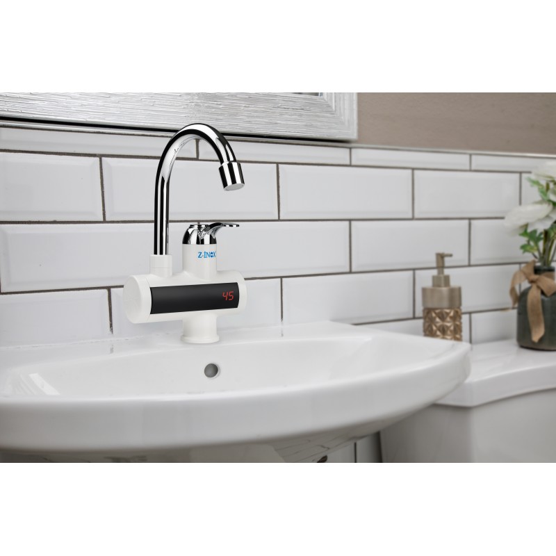Robinet electric Z-Inox ZLN7866 Alb, ecran digital, incalzire instanta