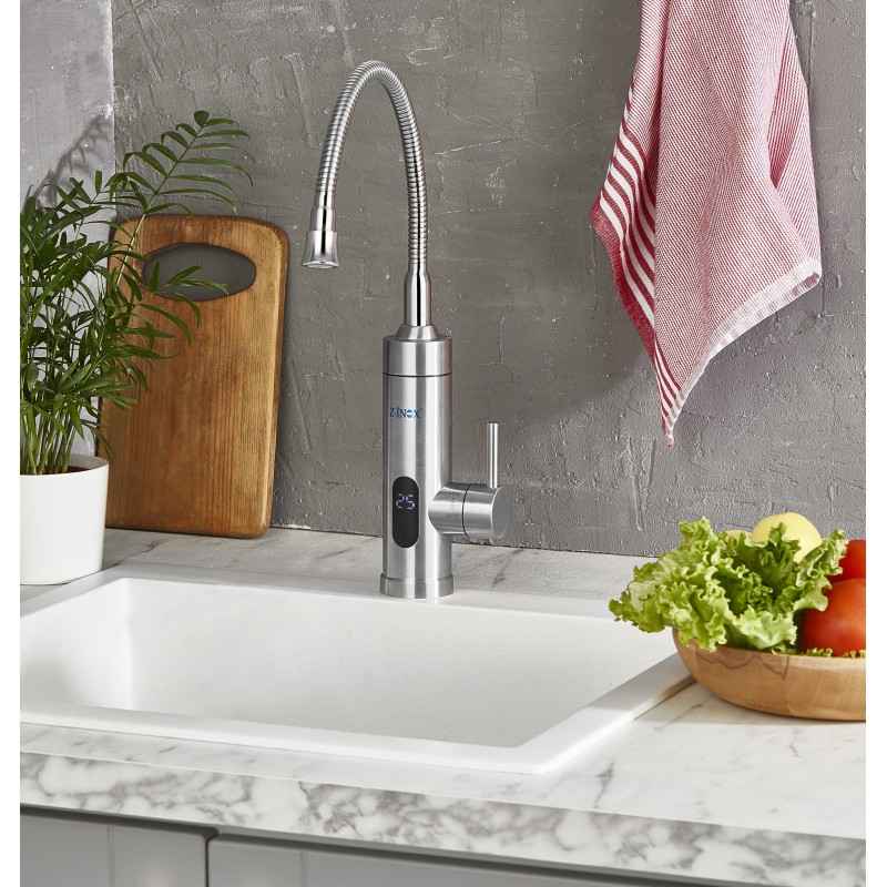 Robinet electric Z-Inox ZLN7873 , ecran digital, incalzire instanta, putere 3000W