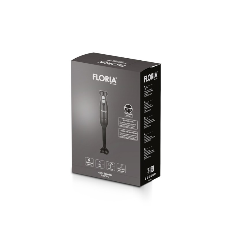 Mixer veritcal Floria ZLN7972 Negru, putere 250W, doua trepte de viteza