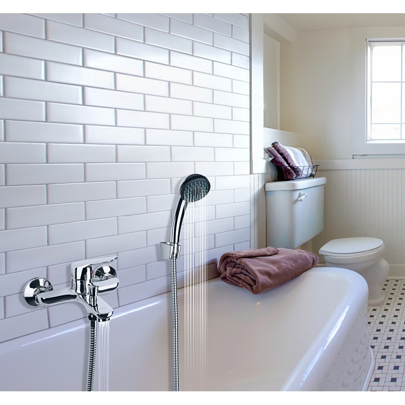 Baterie de cada Z-Inox ZLN8177 + furtun de 1.5 m + para dus, Argintiu