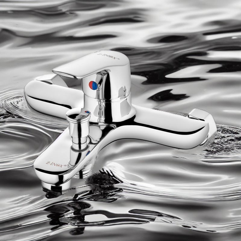 Baterie de cada Z-Inox ZLN8177 + furtun de 1.5 m + para dus, Argintiu