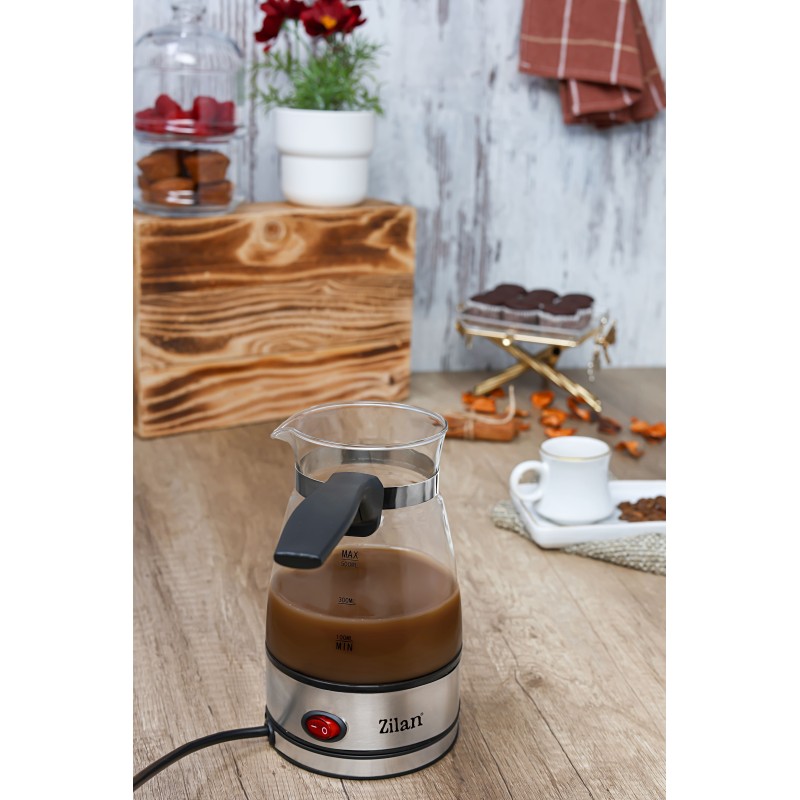 Ibric electric Zilan ZLN8122, transparent, putere 800W, capacitate 500 ml, sticla