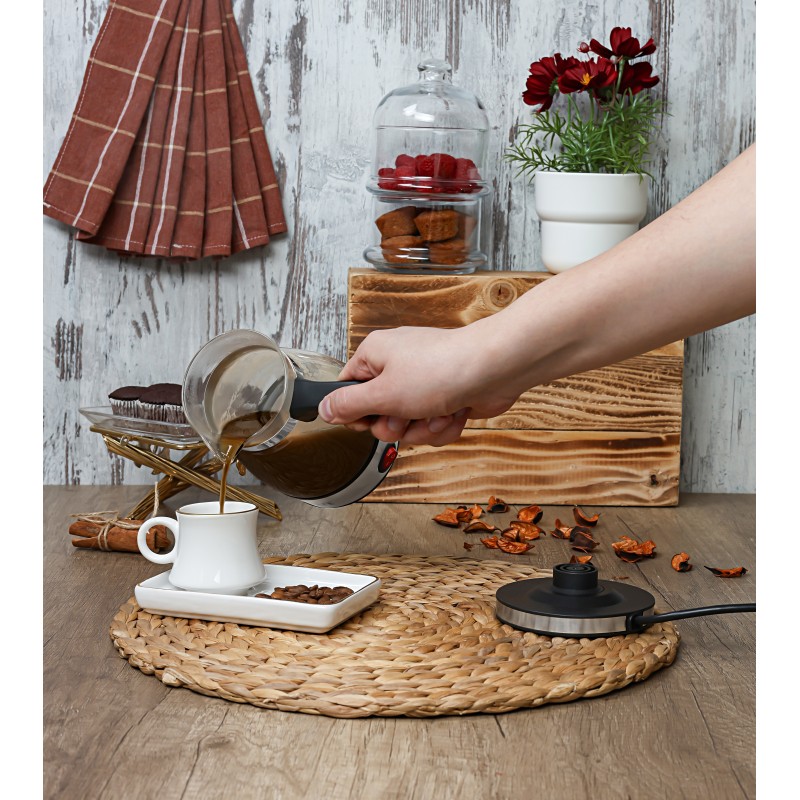 Ibric electric Zilan ZLN8122, transparent, putere 800W, capacitate 500 ml, sticla