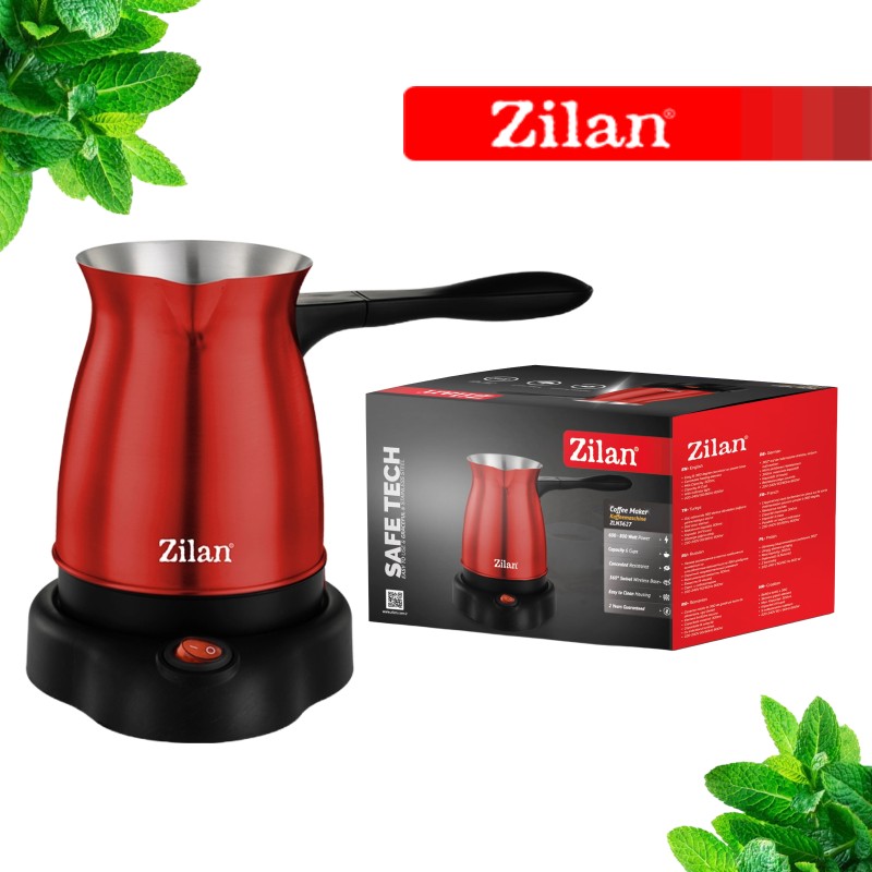 Ibric electric Zilan ZLN3627 Rosu, putere 800W, Capacitate 6 cesti