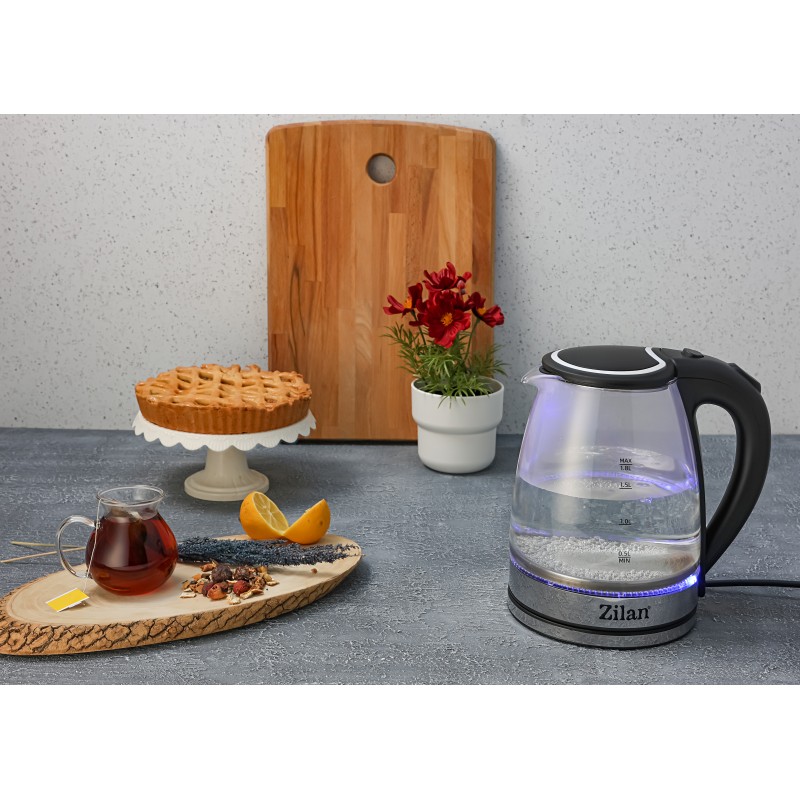 Fierbator electric Zilan ZLN8115, putere 1800 W, capacitate 1.8 litrii, transparent