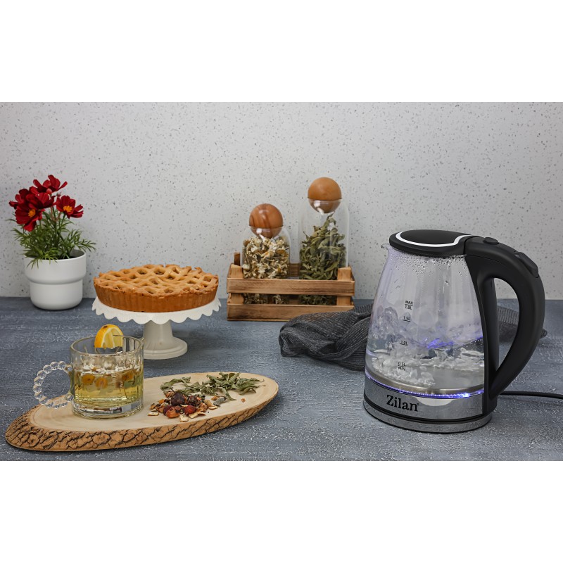 Fierbator electric Zilan ZLN8115, putere 1800 W, capacitate 1.8 litrii, transparent