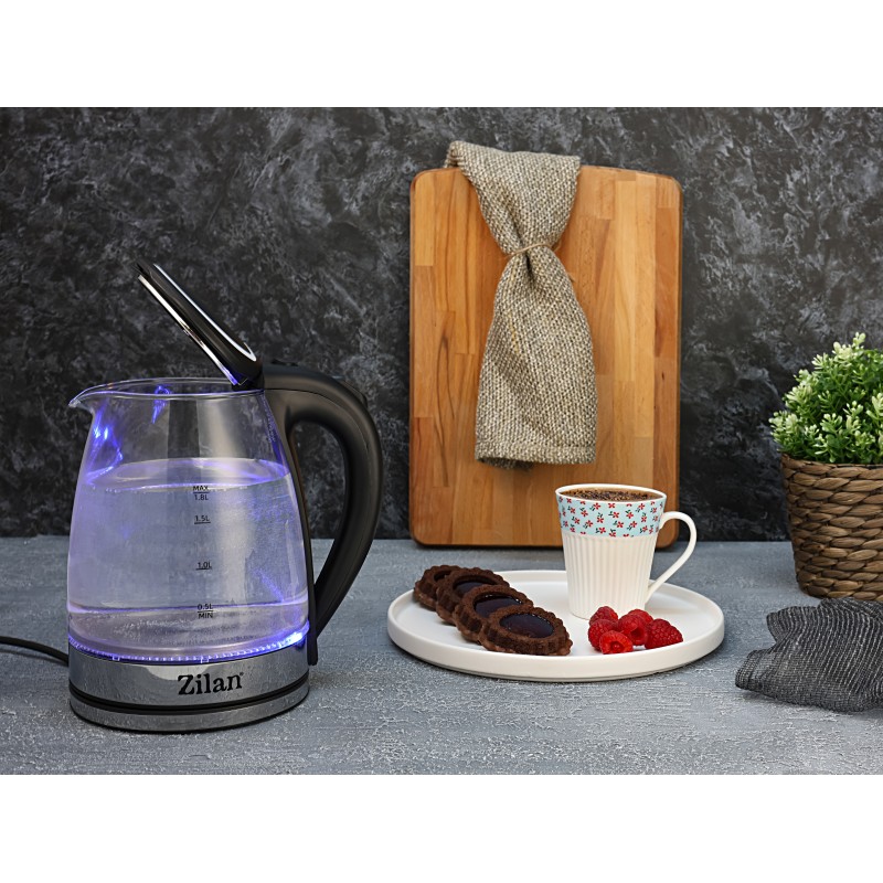 Fierbator electric Zilan ZLN8115, putere 1800 W, capacitate 1.8 litrii, transparent