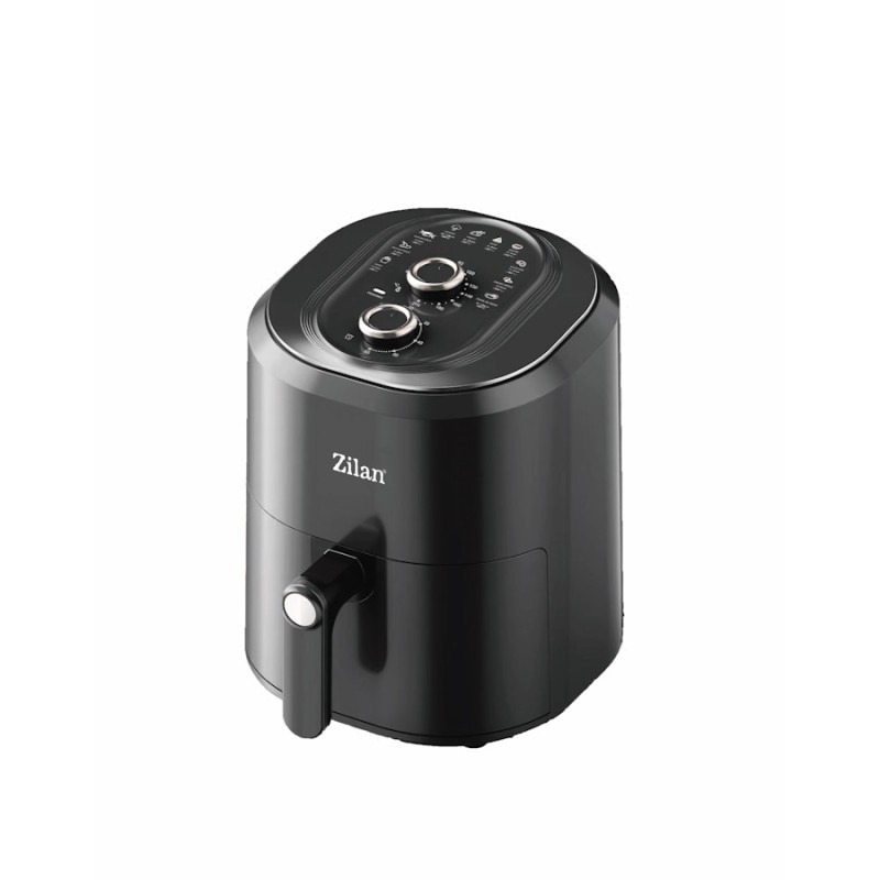 Friteuza cu aer cald Zilan ZLN8019 Neagra, putere 1360W, Capacitate 6 Litri, temperatura reglabila