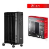 Calorifer electric Zilan ZLN8443 Negru, 9 elemnti, putere 2000W, termostat reglabil