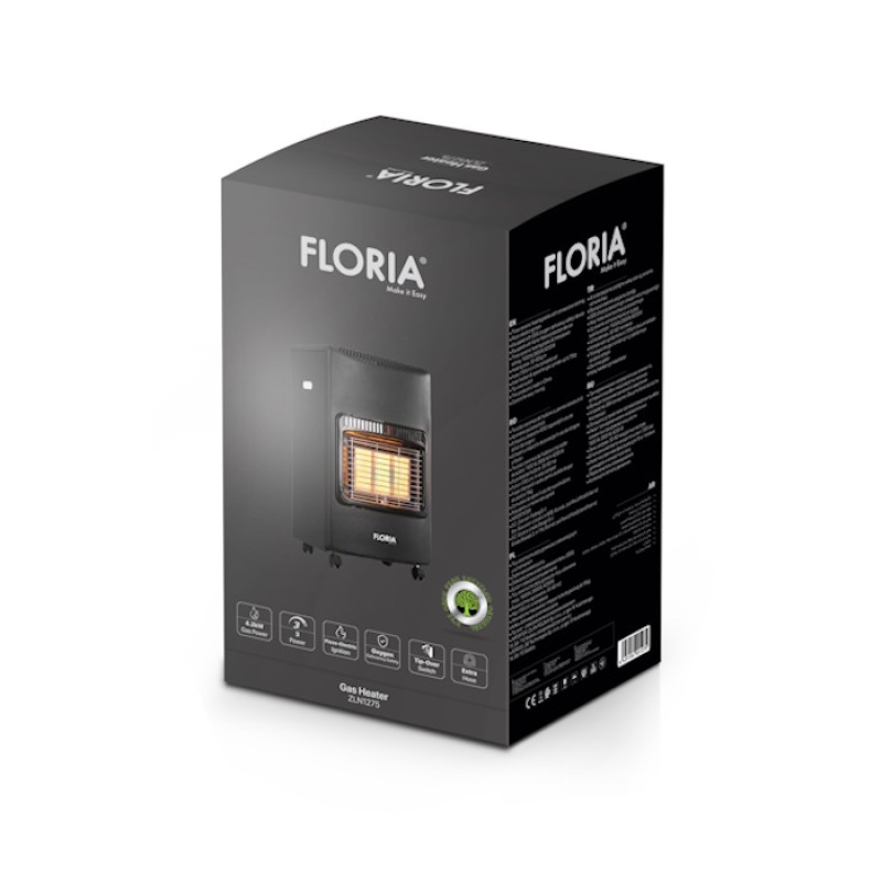 Soba pe gaz Floria ZLN1275, putere 4200W, 3 trepte de putere, furtun inclus