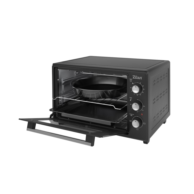 Cuptor electric Zilan ZLN8894 Negru, capacitate 35 litri, geam dublu, putere 1800 W