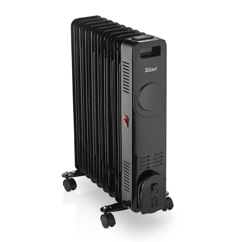 Calorifer Zilan ZLN8416 Negru cu 9 elementi, putere 2000W, indicator led