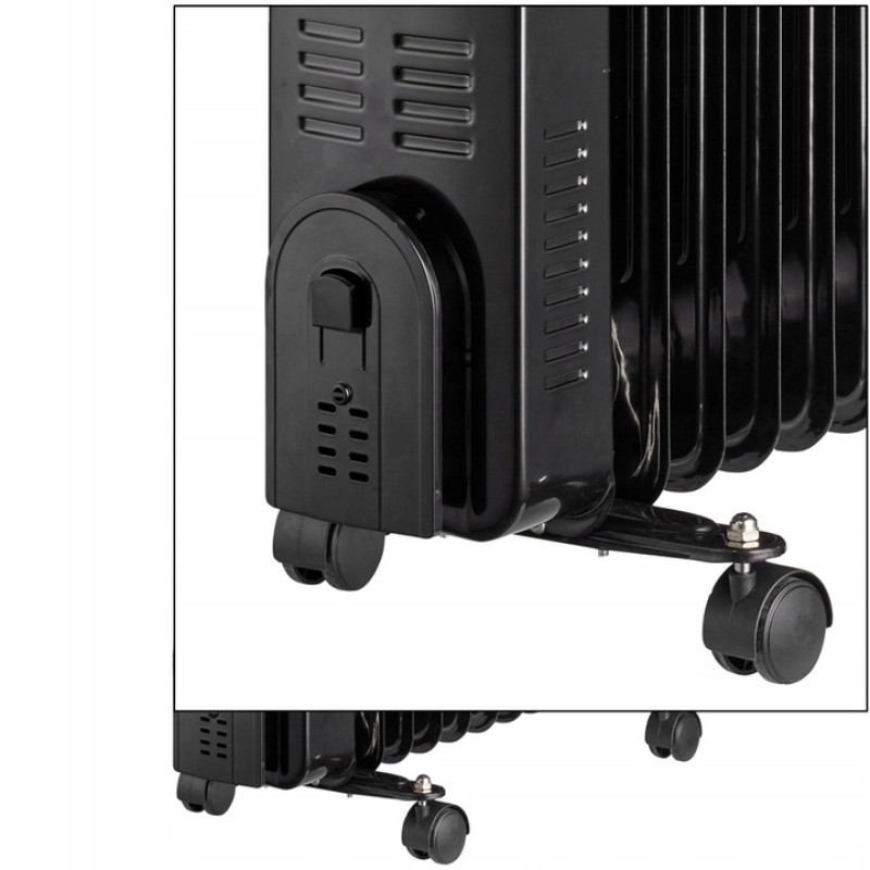 Calorifer Zilan ZLN8416 Negru cu 9 elementi, putere 2000W, indicator led