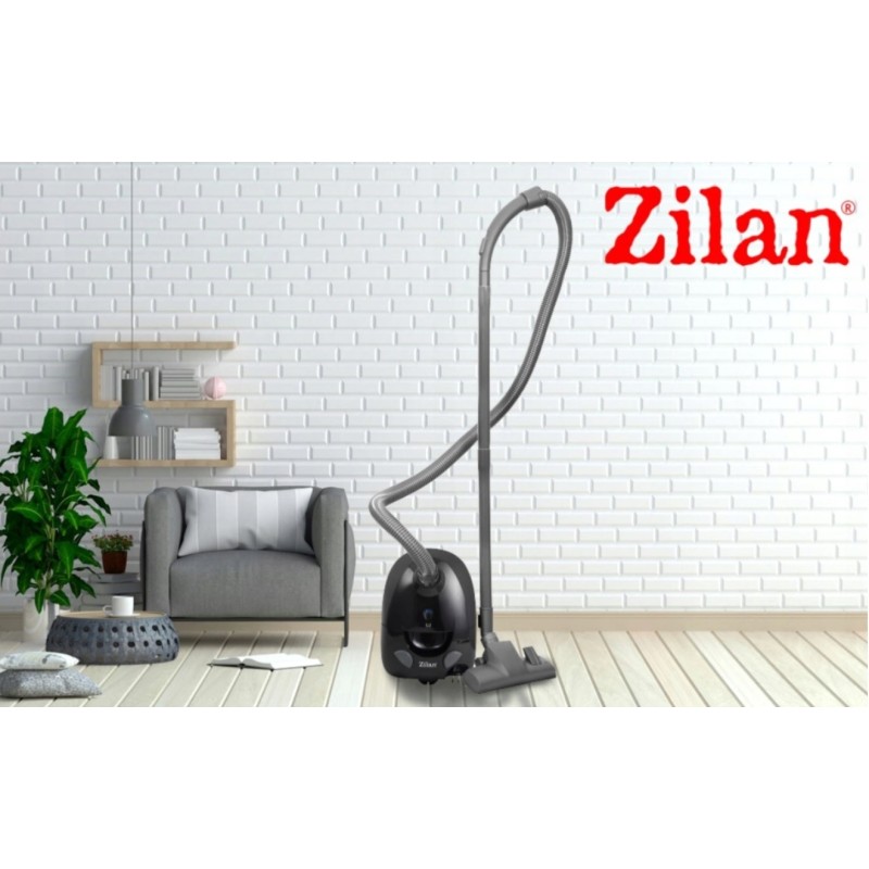 Aspirator cu sac ZILAN ZLN-8471ERP,Negru Capacitate sac textil 2.0 l, Putere 890W, Cordon electric retractabil 5 m