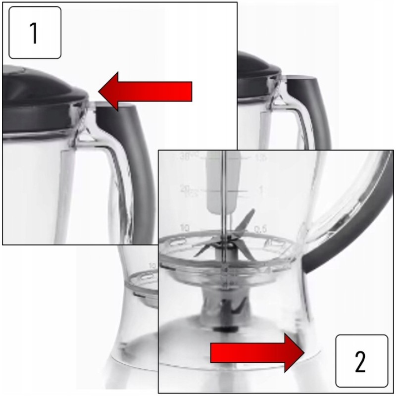 Blender FLORIA ZLN3081 ALB, Putere 300W, capacitate 1.5L, 3 viteze, Functie pulss, vas de plastic