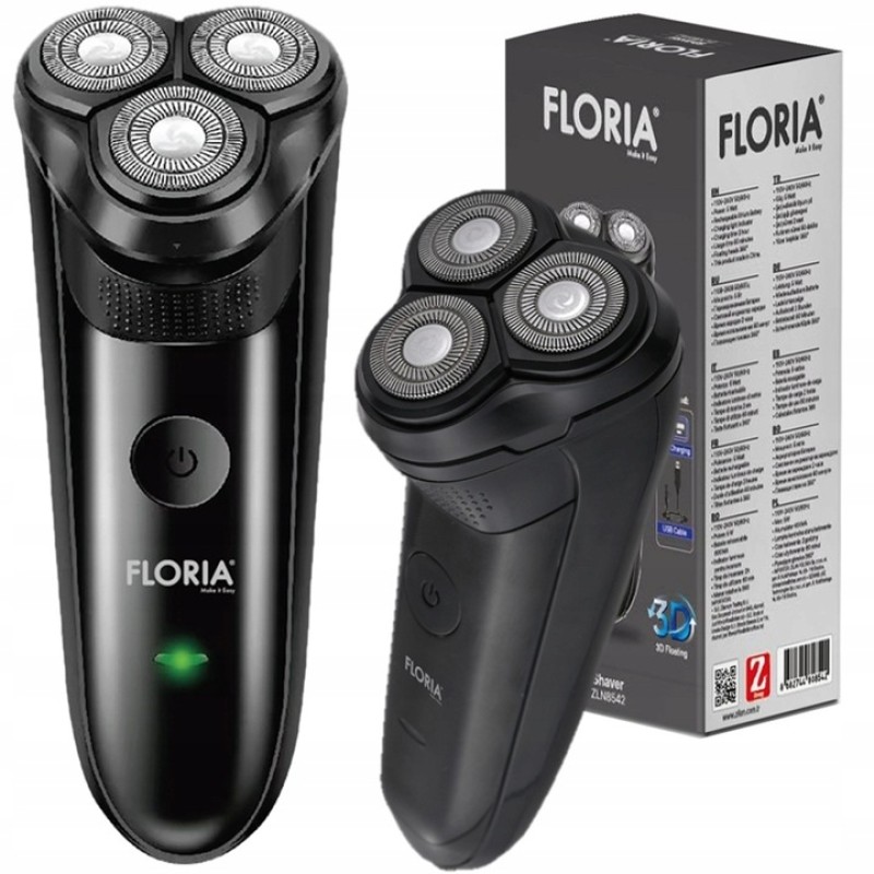 Aparat de ras Floria ZLN8542 Negru, putere 5 W, baterie reincarcabila, indicator luminos