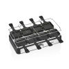 Gratar electric cu raclette Zilan ZLN8863, placa de piatra si placa de aluminiu, putere 1400 W, Gri