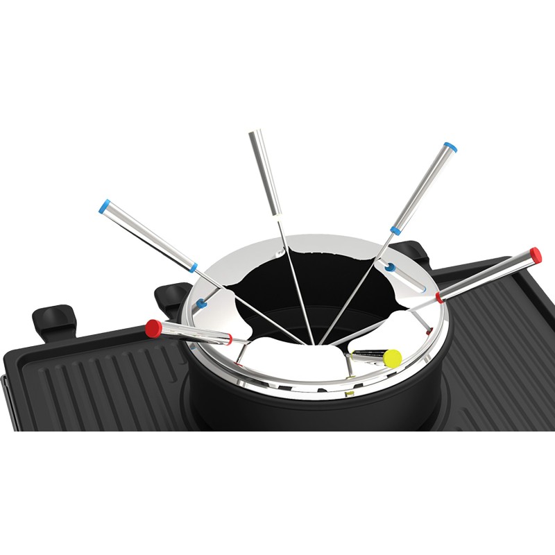 Gratar electric cu fondue Zilan ZLN8856, raclette, putere 1400 W, indicator luminos