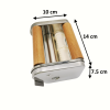 Accesoriu de facut ravioli Zilan ZLN9488 pentru aparat de facut paste, doua role din lemn