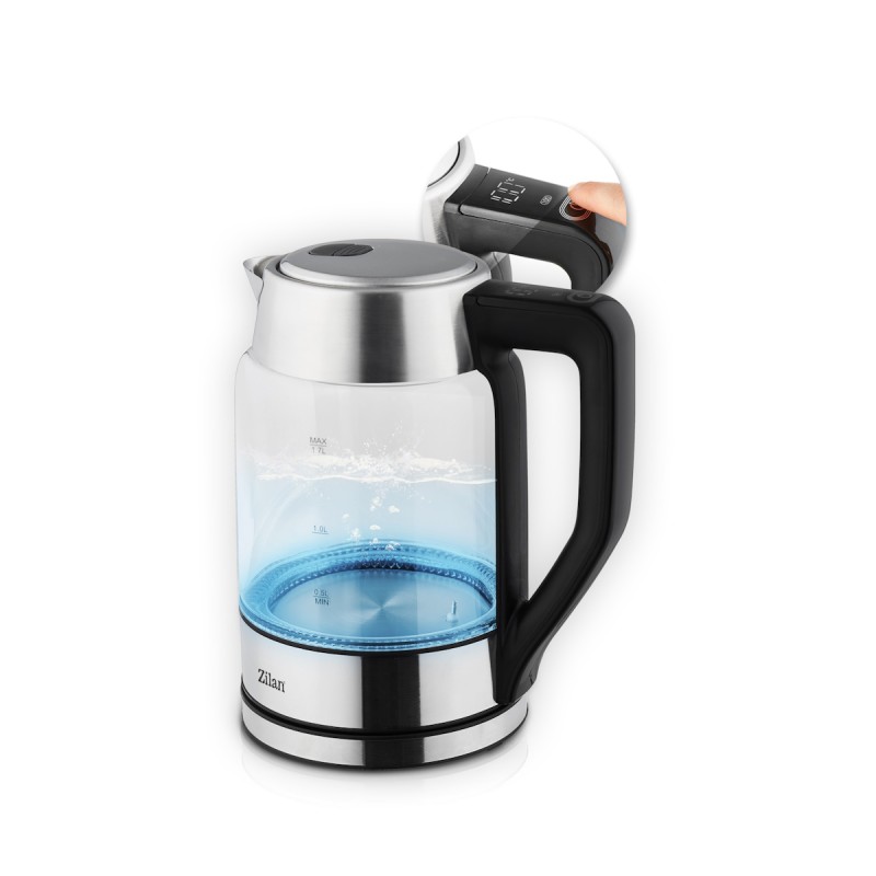 Fierbator de apa Zilan ZLN8955, transparent, putere 2200 W, capacitate 1.7 litri