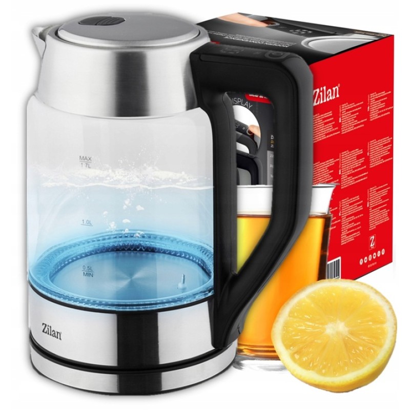 Fierbator de apa Zilan ZLN8955, transparent, putere 2200 W, capacitate 1.7 litri