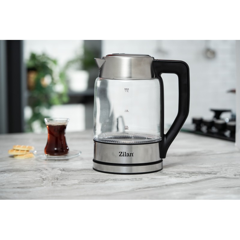 Fierbator de apa Zilan ZLN8955, transparent, putere 2200 W, capacitate 1.7 litri