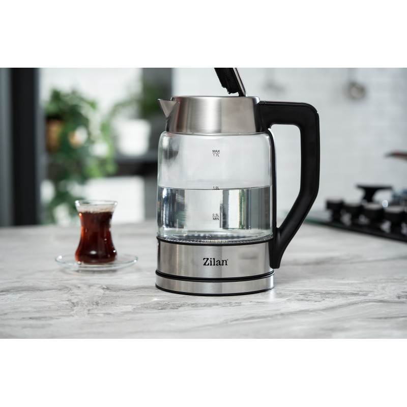 Fierbator de apa Zilan ZLN8955, transparent, putere 2200 W, capacitate 1.7 litri