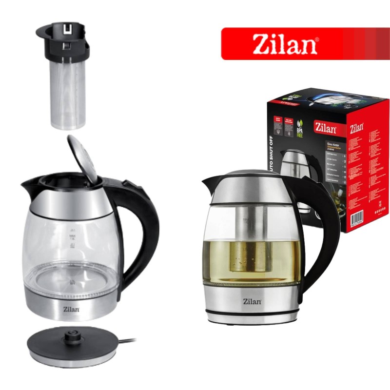 Fierbator de apa Zilan ZLN8948 cu filtru pentru ceai, capacitate 1.8 litrii, putere 2200W