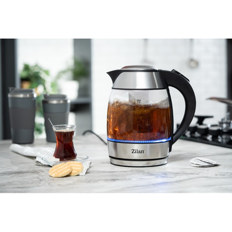Fierbator de apa Zilan ZLN8948 cu filtru pentru ceai, capacitate 1.8 litrii, putere 2200W