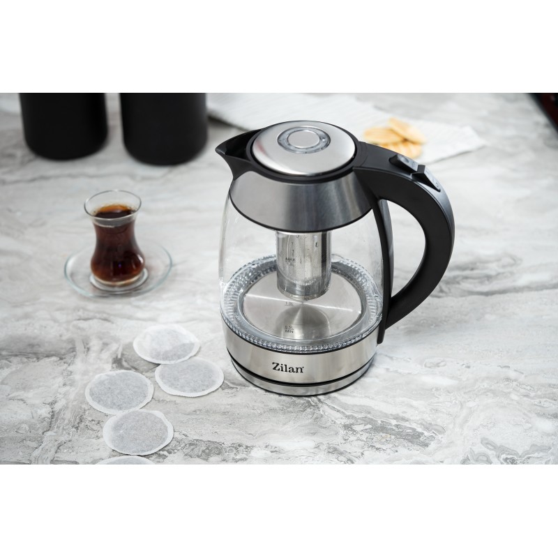 Fierbator de apa Zilan ZLN8948 cu filtru pentru ceai, capacitate 1.8 litrii, putere 2200W