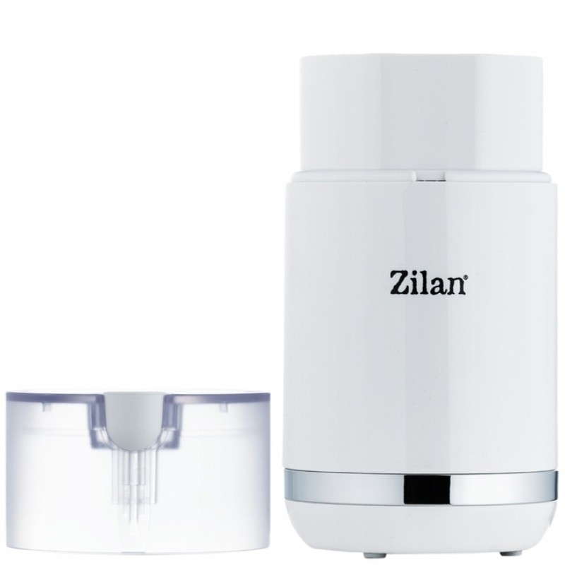 Rasnita electrica Zilan ZLN9281 pentru cafea, lame din otel, corp din plastic, Alb