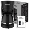 Aparat de facut cafea Floria ZLN9273 Negru, putere 600W, oprire automata, vas de 1.2 litrii
