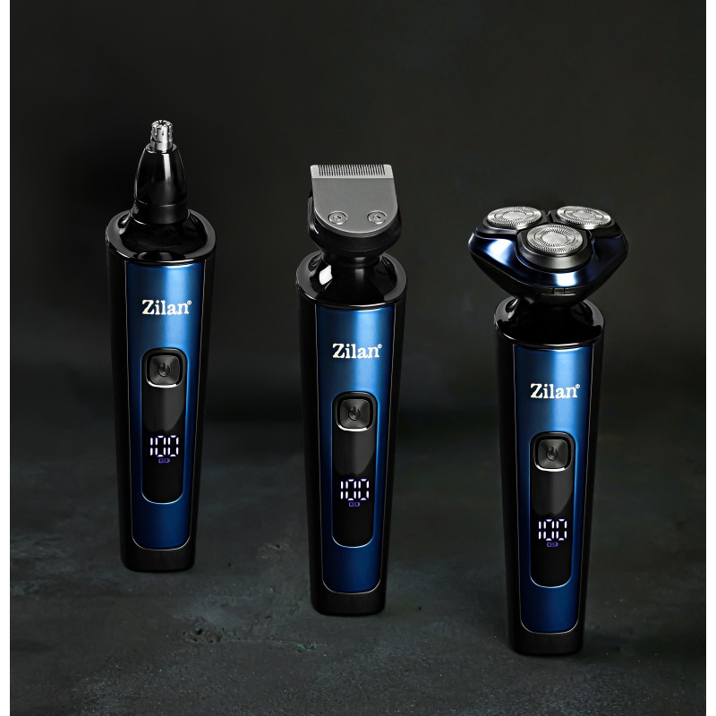 Aparat de ras 4 in 1 Zilan ZLN8726 fara fir, afisare LED, autonomie de 60 de minute