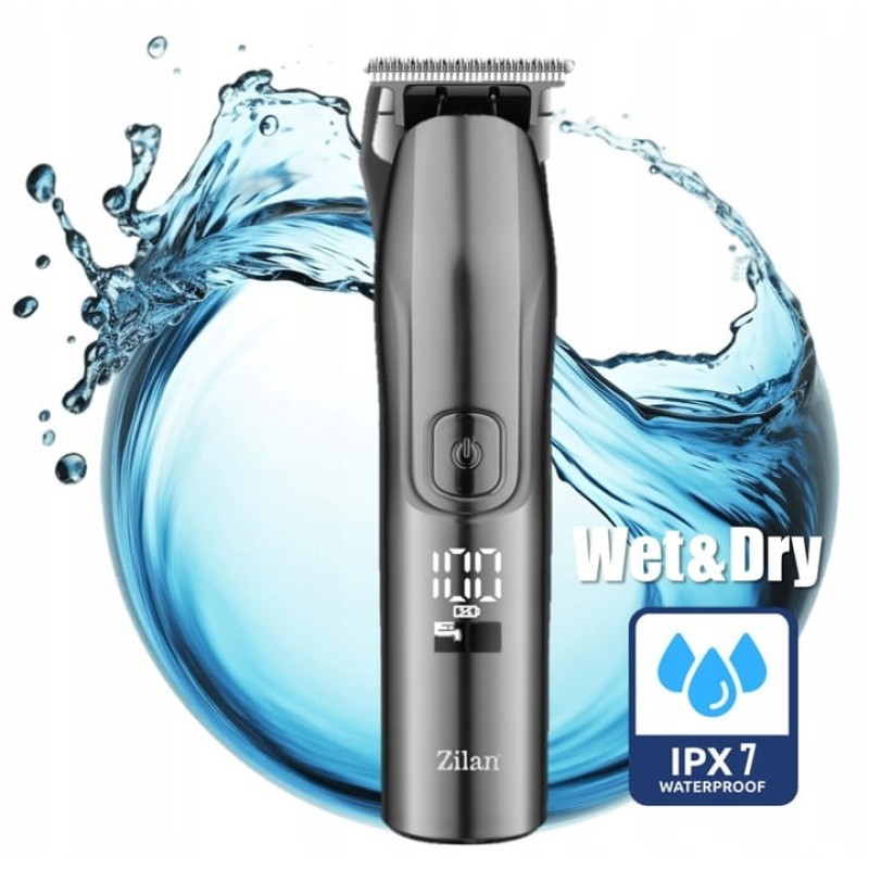 Aparat de tuns 5 in 1 Zilan ZLN8641 cu 5 dimensiuni de taiere, trimmer,rezistent la apa IPX7