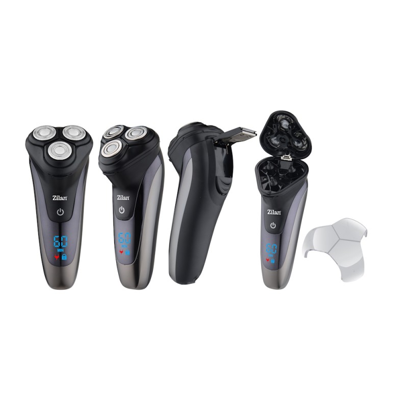 Aparat de ras Zilan ZLN8733 rezistent la apa IPX6,  afisare digitala, incarcare rapida