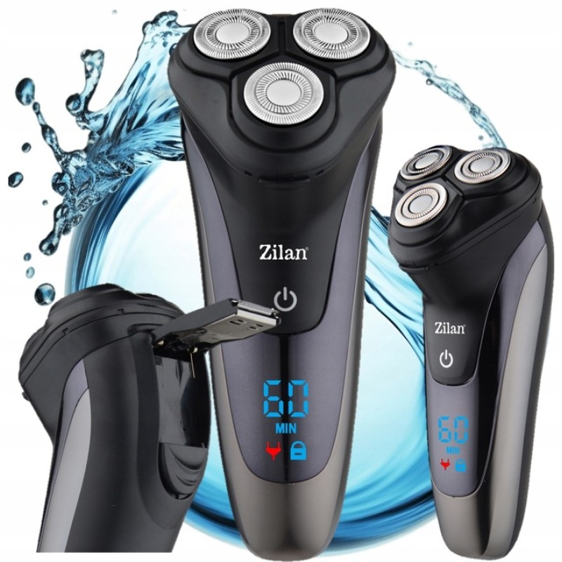 Aparat de ras Zilan ZLN8733 rezistent la apa IPX6,  afisare digitala, incarcare rapida