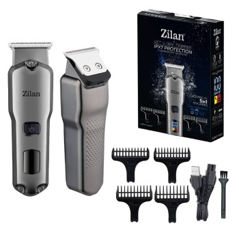 Aparat de tuns 5 in 1 Zilan ZLN8634, 5 dimensiuni de taiere, rezistent la apa IPX7