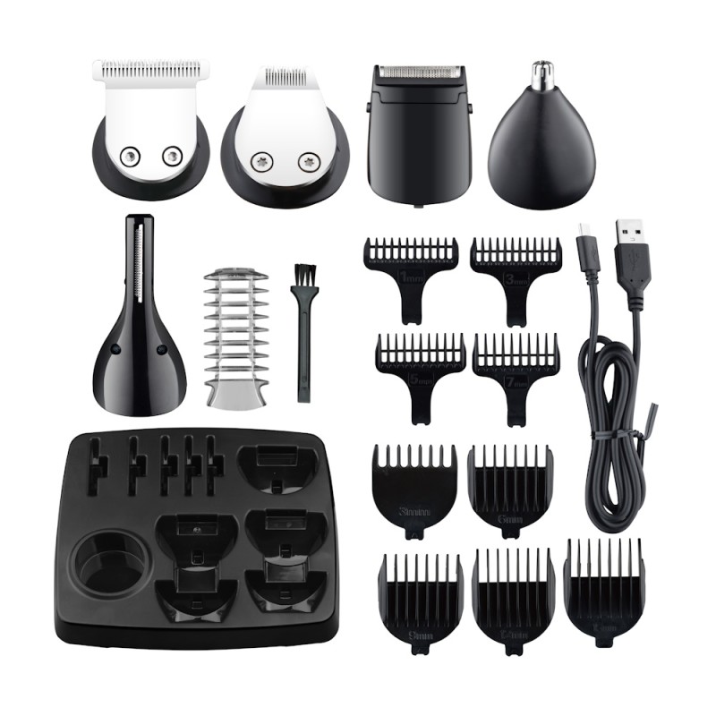 Aparat de tuns ZIlan ZLN8672, autonomie de 140-170 de minute, 6 capete diferite si 7 nivele de tundere