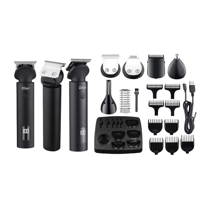 Aparat de tuns ZIlan ZLN8672, autonomie de 140-170 de minute, 6 capete diferite si 7 nivele de tundere