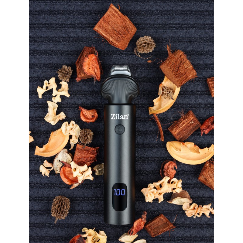 Aparat de tuns ZIlan ZLN8672, autonomie de 140-170 de minute, 6 capete diferite si 7 nivele de tundere