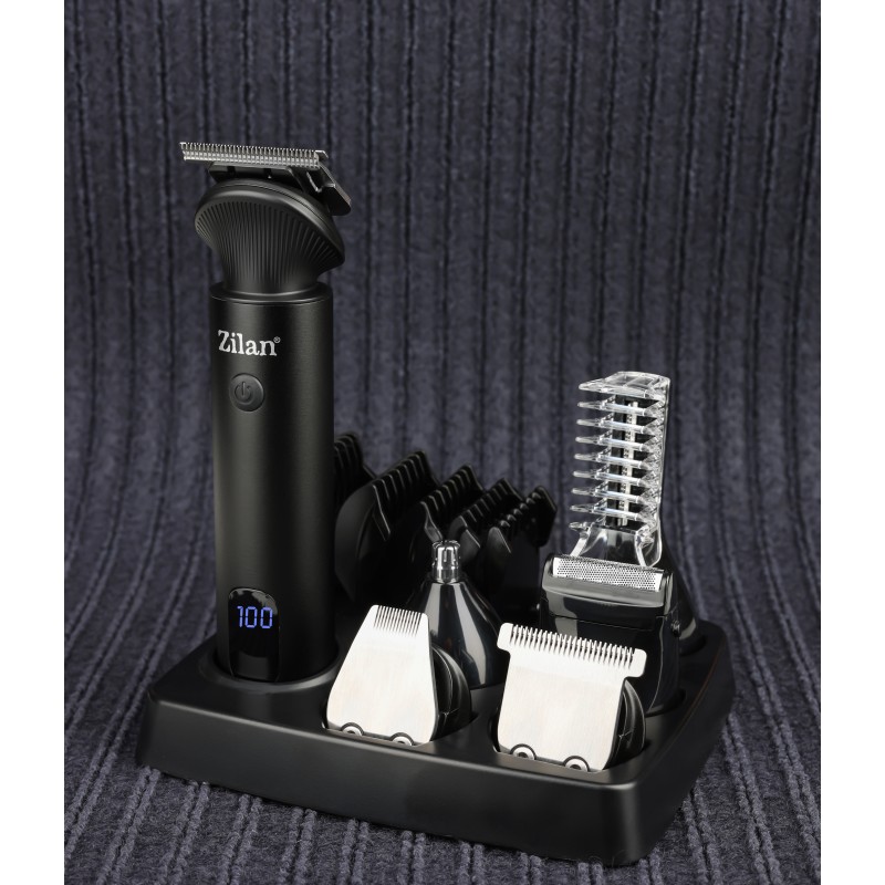 Aparat de tuns ZIlan ZLN8672, autonomie de 140-170 de minute, 6 capete diferite si 7 nivele de tundere