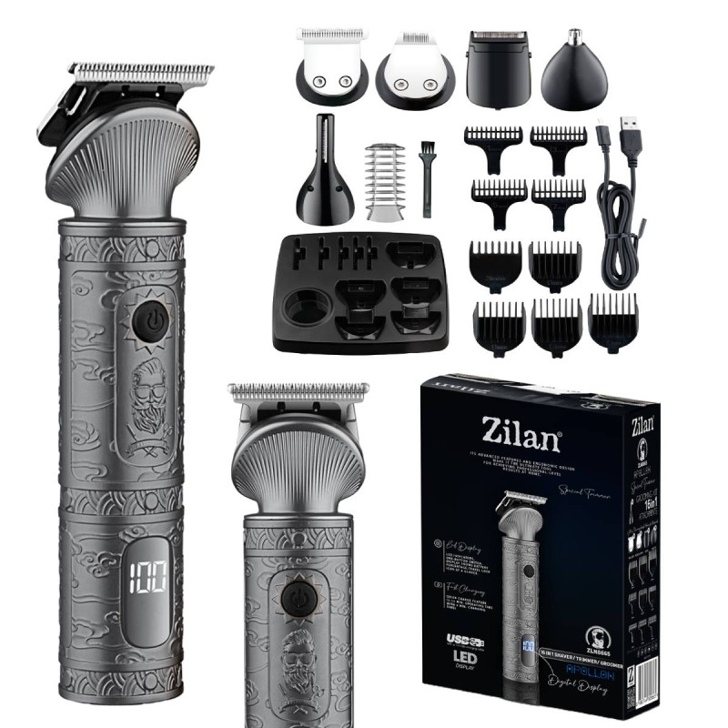 Masina de tuns Zilan ZLN8665 cu 6 capete, 8 nivele de taiere, capete rezistente la spalare