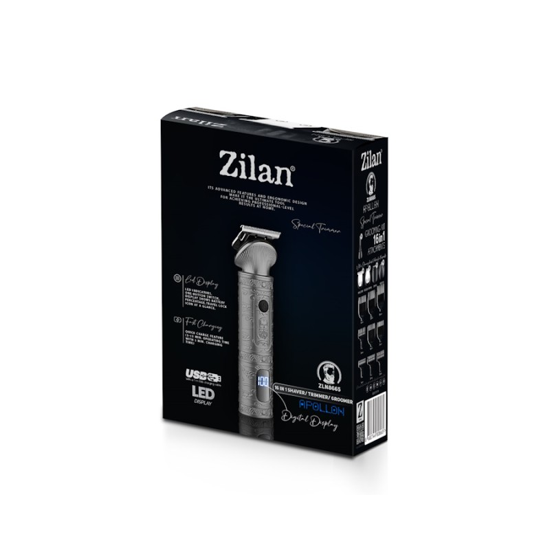 Masina de tuns Zilan ZLN8665 cu 6 capete, 8 nivele de taiere, capete rezistente la spalare