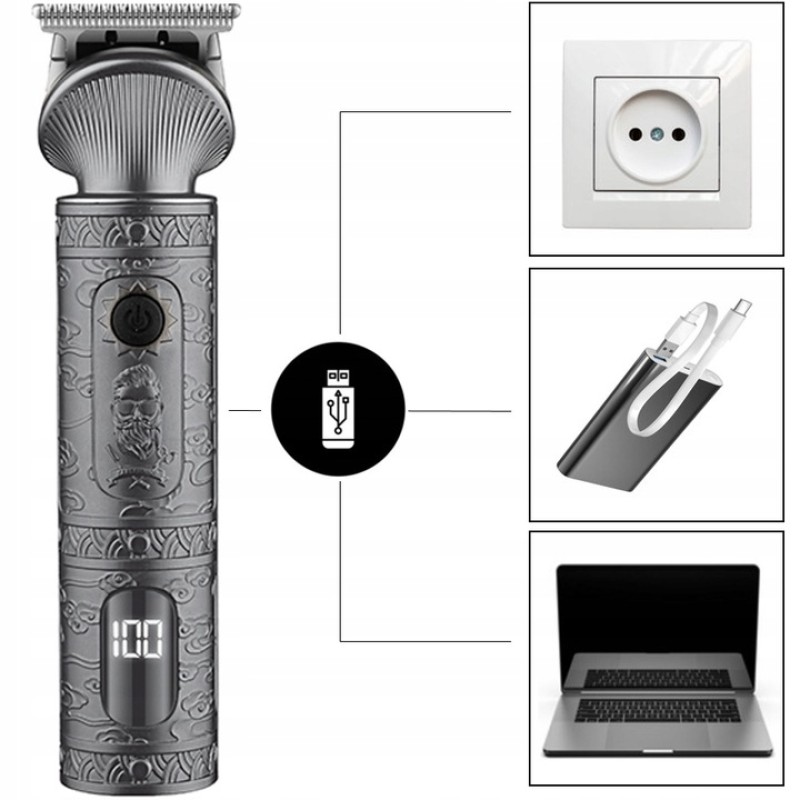 Masina de tuns Zilan ZLN8665 cu 6 capete, 8 nivele de taiere, capete rezistente la spalare