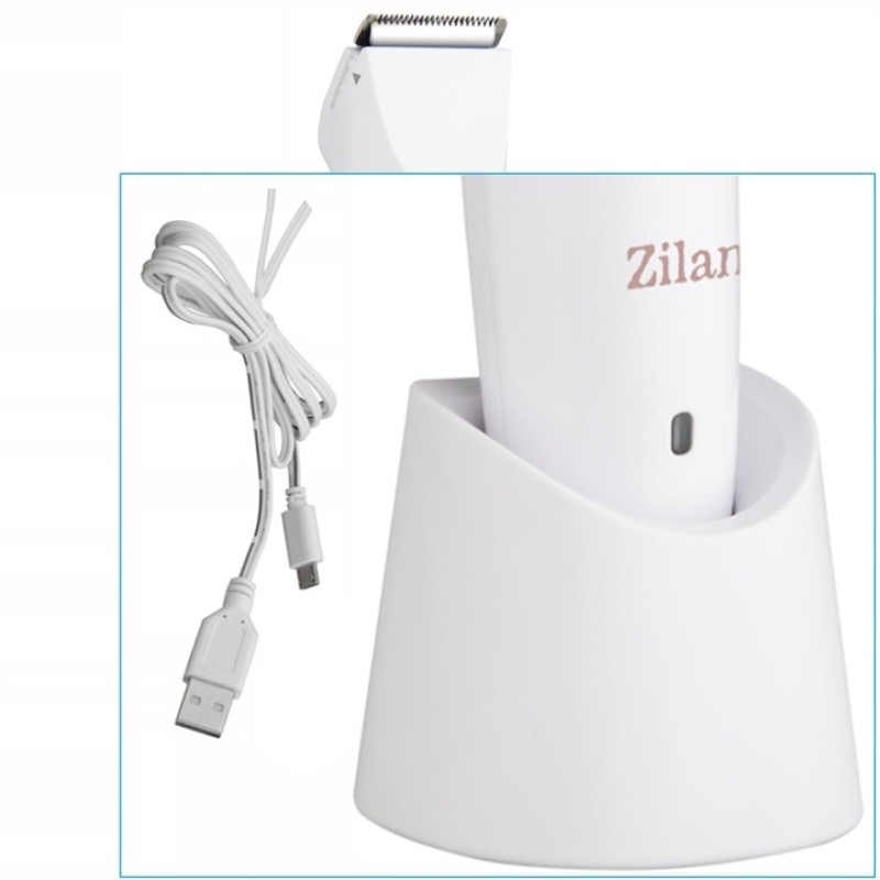 Aparat de epilat Zilan ZLN8740 Alb, 3 capete de epilare, 3 nivele de taiere, perie pentru curatare