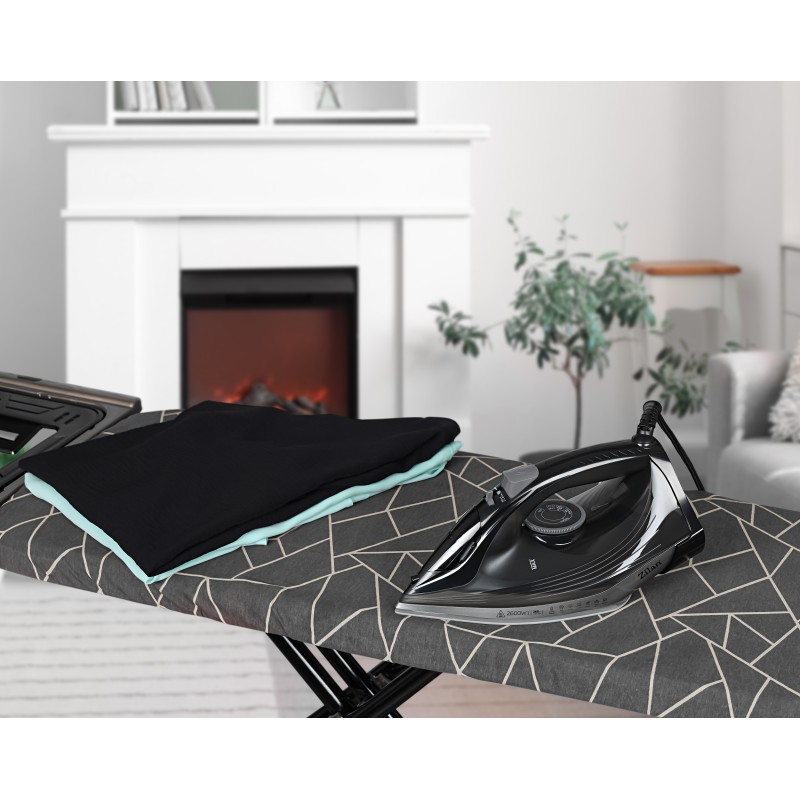 Fier de calcat Zilan ZLN8603, talpa ceramica, Negru, Putere 2600W, calcare cu abur