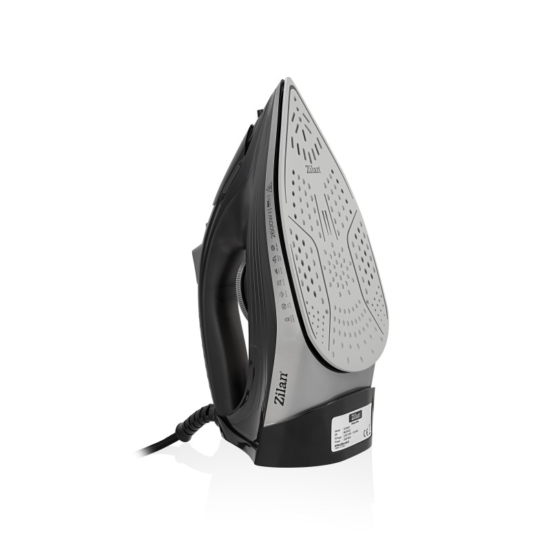 Fier de calcat Zilan ZLN8603, talpa ceramica, Negru, Putere 2600W, calcare cu abur