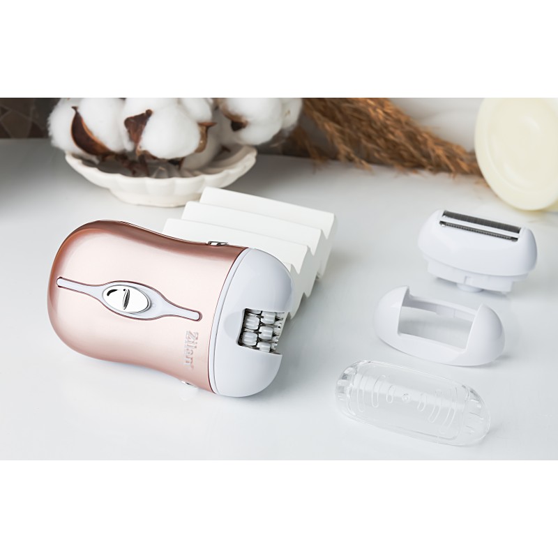 Aparat de epilat Zilan ZLN8788 3 in 1 , 2 capete de epilare, 2 trepte de viteza, perie pentru curatare